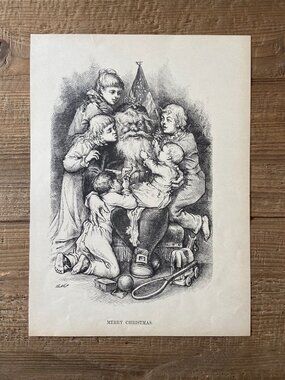 Thomas Nast, Santa Claus, Antique Print